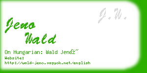 jeno wald business card